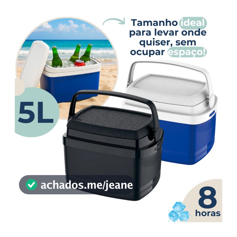 Caixa Térmica Cooler Pequeno 5 Litros com Alça Soprano