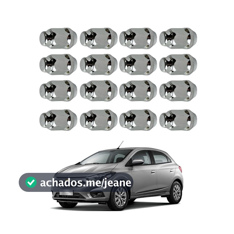Jogo 16 Porcas Cromadas Onix Prisma Spin Cobalt Até 2019 MODELO ORIGINAL