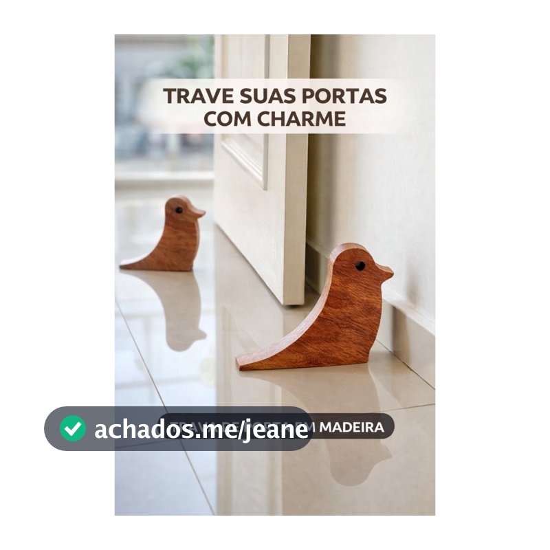 Cunha Batente de porta Passarinho de madeira