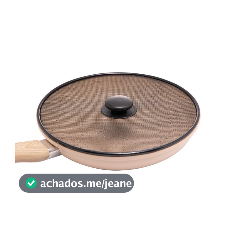 Tampa Anti Respingo para Frigideira 25cm Lyor Tela de Metal Protetora de Gordura Fritura Panela Óleo Antirrespingo Fogão