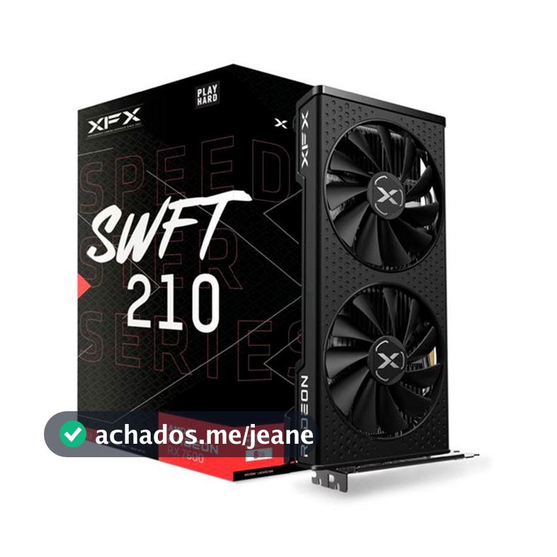 Placa de Video XFX Radeon RX 7600 Speedster SWFT210, 8GB, GDDR6, 128-bit, RX-76PSWFTFY