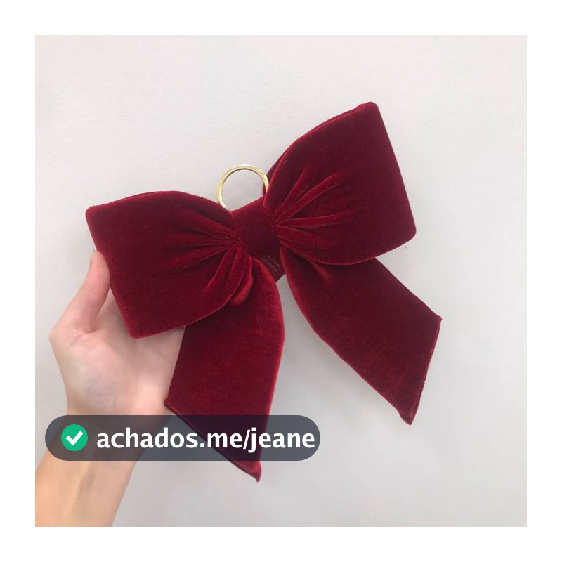 Laço Decorativo de Veludo Natal -  Vermelho Bordo - 20cm - 1 unidade - Rizzo