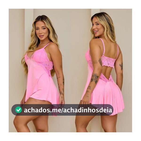 Camisola Sexy Renda | Costa Nua | Pijama Sensual | Roupa de Dormir Sexy | Sem bojo | Lingerie Sexy