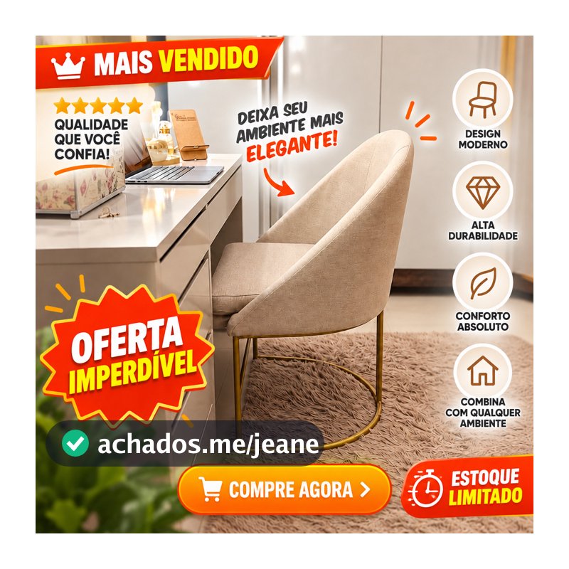 CADEIRA POLTRONA PARA SALA DE JANTAR LUA SUED E LINHO BASE DE FERRO GORUMET ORGANICO
