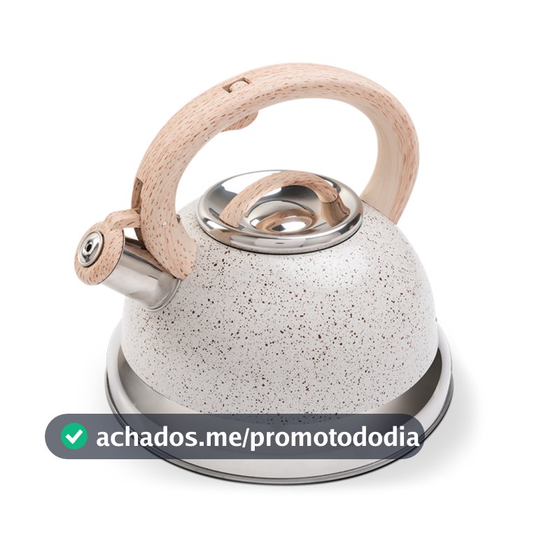Chaleira de Apito com Indução - Brinox - Roma 2,7 litros - Cor Vanilla