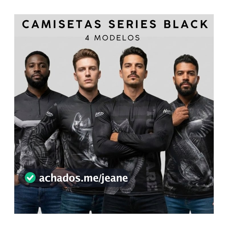 Camisa de Pesca Linha Black SeriesUV50+ com Proteção Solar