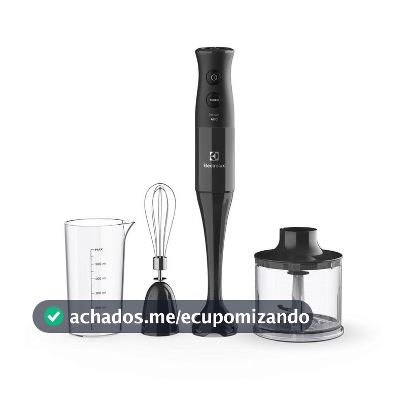 Mixer 3 em 1 Electrolux Preto 400W com Tecnologia TruFlow (EIB10)