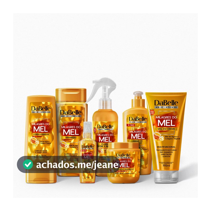 Kit Completo Milagres do Mel 400g Dabelle Hair - 7 Produtos