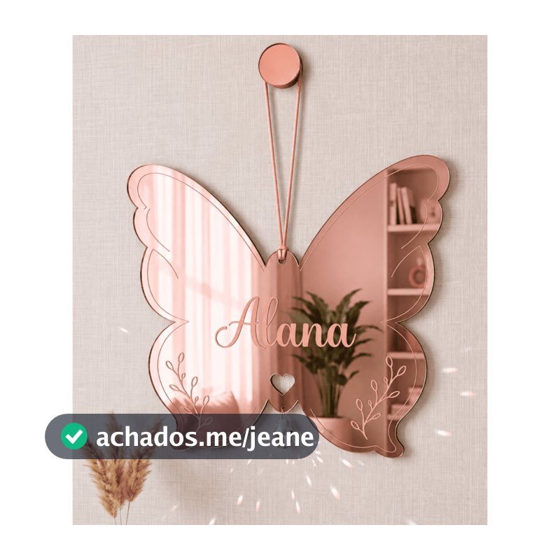 Porta Maternidade Borboleta 25cm Personalizado com Nome, Enfeite Quarto Bebê Menina, Decoração