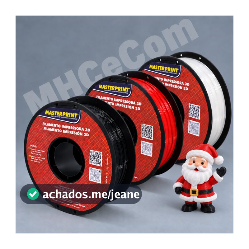 Filamento 3D PETG 1kg 1,75mm impressão Masterprint Premium varias cores 3d
