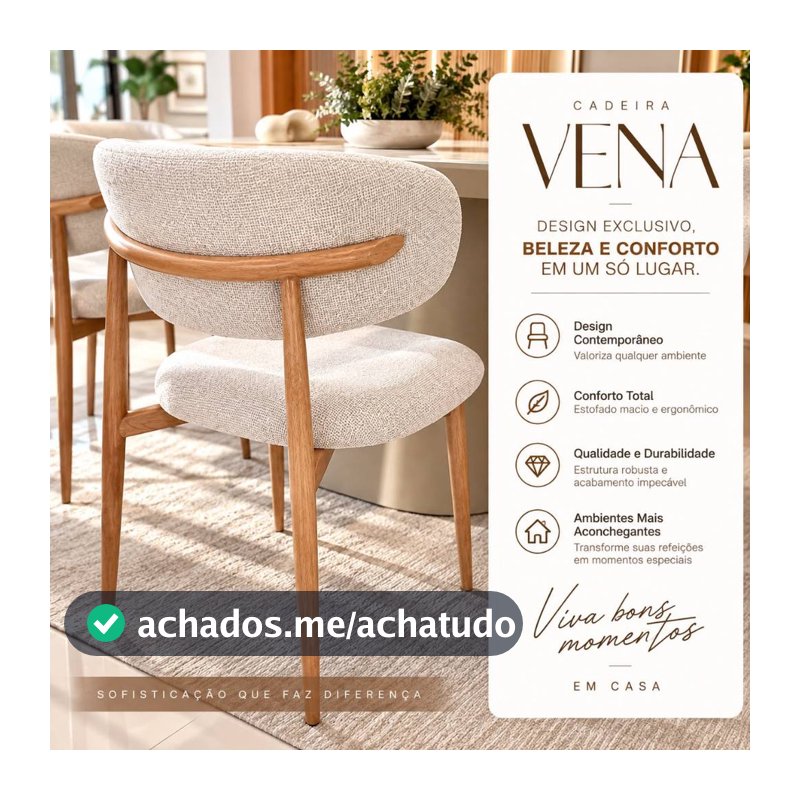 Kit 2 Cadeiras Sala de Jantar Orgânicas Estofadas Linho Off White  Cozinha Moderna Estrutura Reforçada Em Aço
