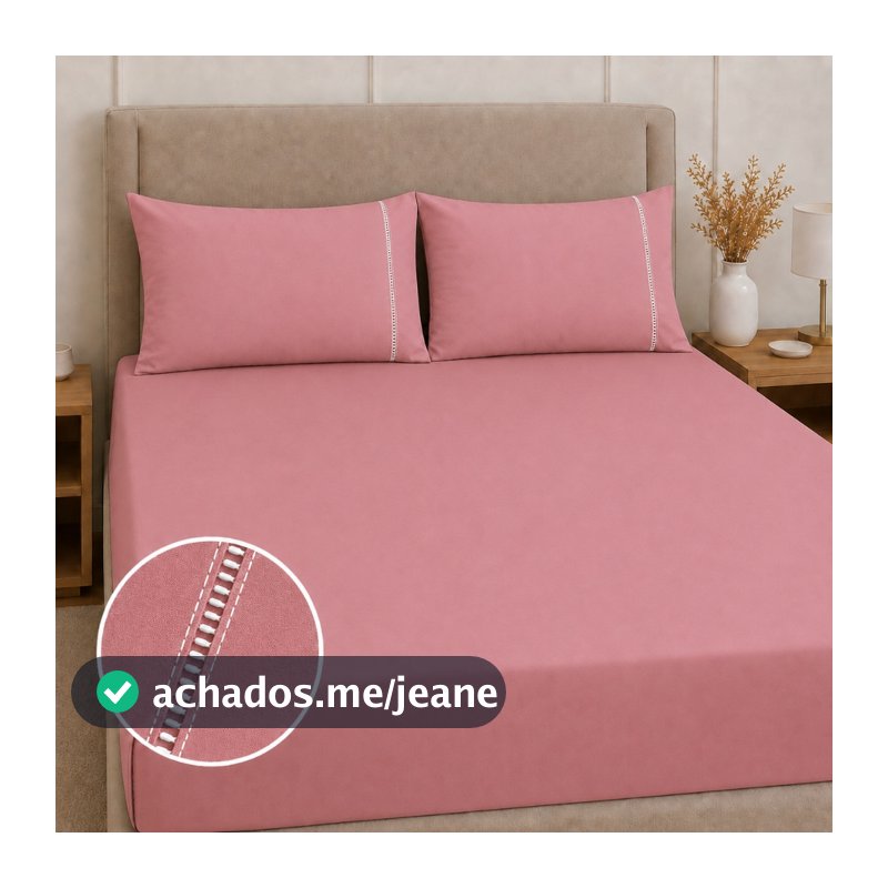 Jogo De Cama Extra Macio Lençol Elástico Com Fronhas 400 fios Micropercal