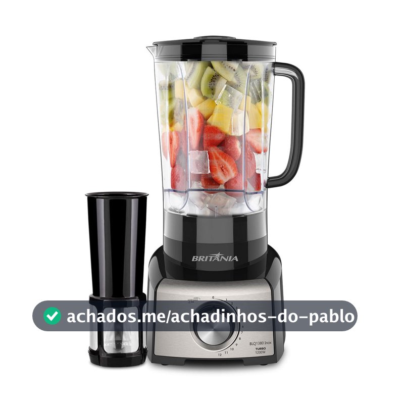 Liquidificador Britânia 1200W 3L 12 Velocidades BLQ1380P