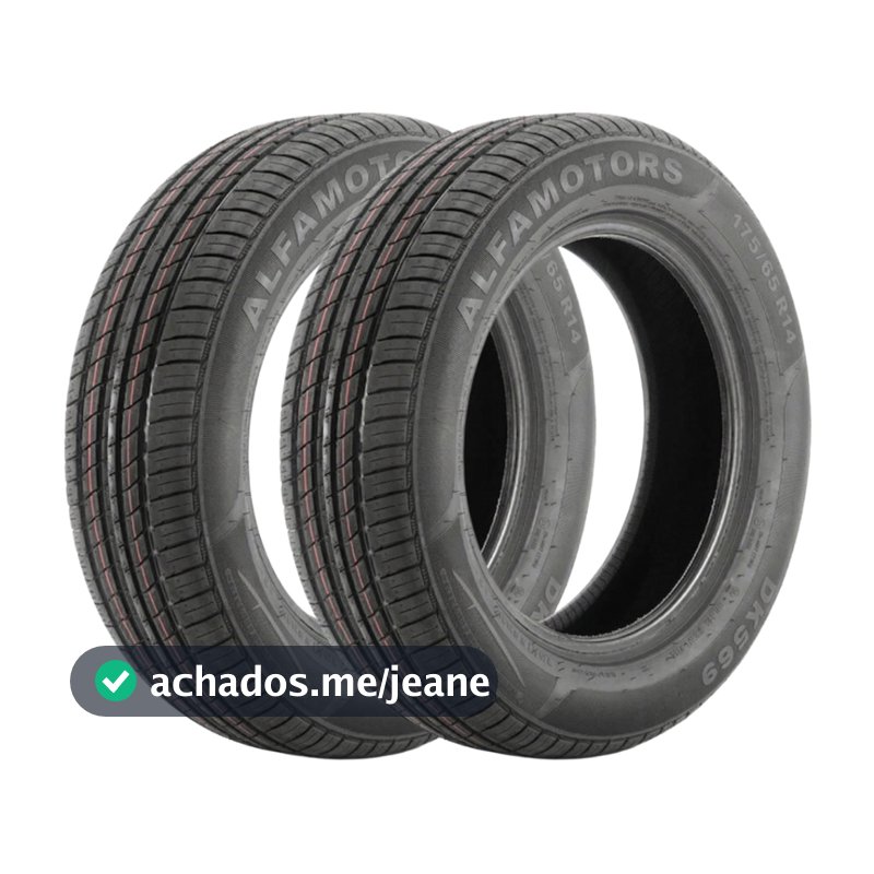 Kit 2 Pneus 175/65 R14 Alfamotors DK569 90/88T 6PR Reinf. Novos Aro 14