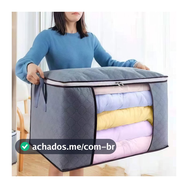 Caixa Saco Organizador Cobertor Casaco Guarda Roupa Ecológico Anti-Poeira Umidade Insetos Multiuso Organizers