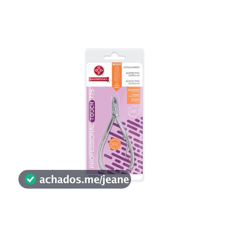 Alicate De Cutícula 775 Touch Inox Profissional Unha Mundial