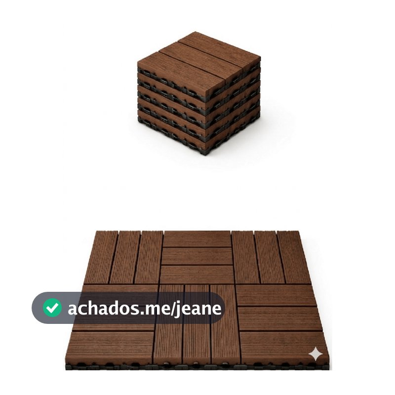 Kit 12 Peças Deck Modular Plástico 30x30 Quintal Piscina Box
