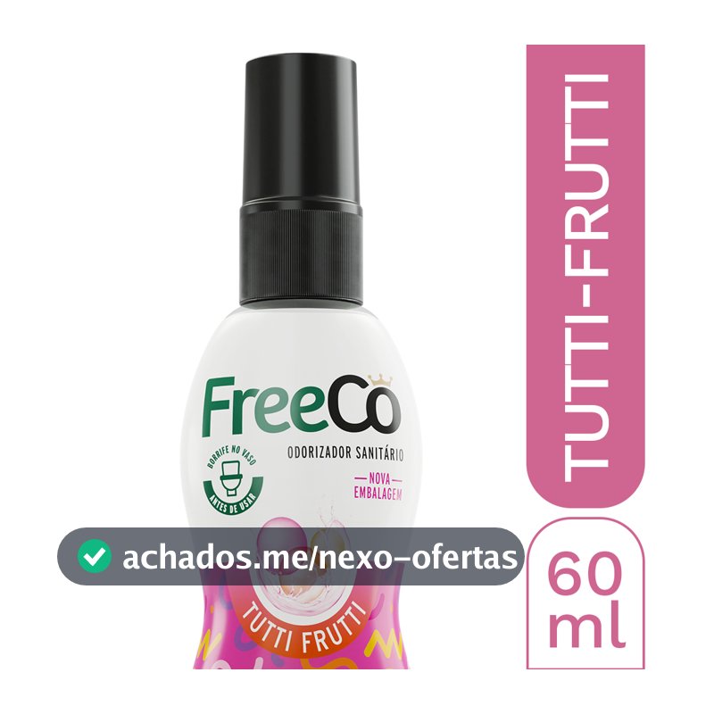 Bloqueador de Odores Sanitários FreeCô Tutti Frutti – 60ml