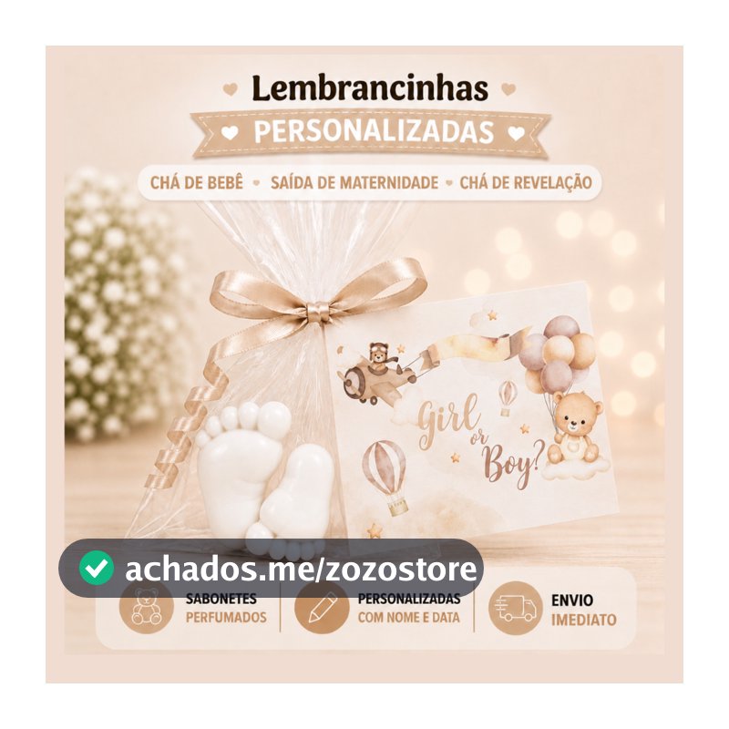 100 Mini Pezinhos Lembrancinhas - Chá Revelação-chá de bebê - revelacao (50 Pares)