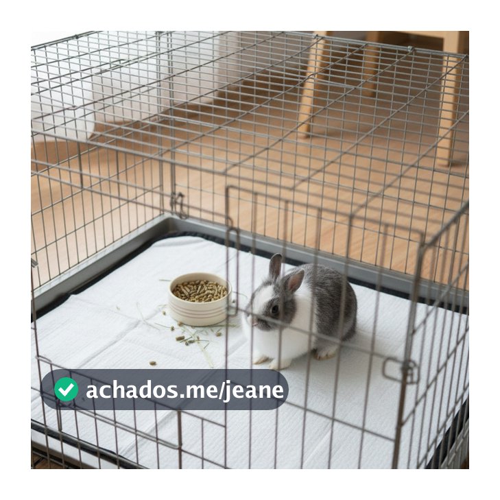 Tapete Higiênico Lavável p/ Gaiola de Coelho Impermeável Secagem Rápida Reutilizável Antiodor