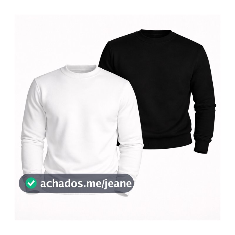 KIT 2 MOLETONS GOLA CARECA ESTILO SUETER PARA O INVERNO VERSATIL CONFORTAVEL E PREMIUM