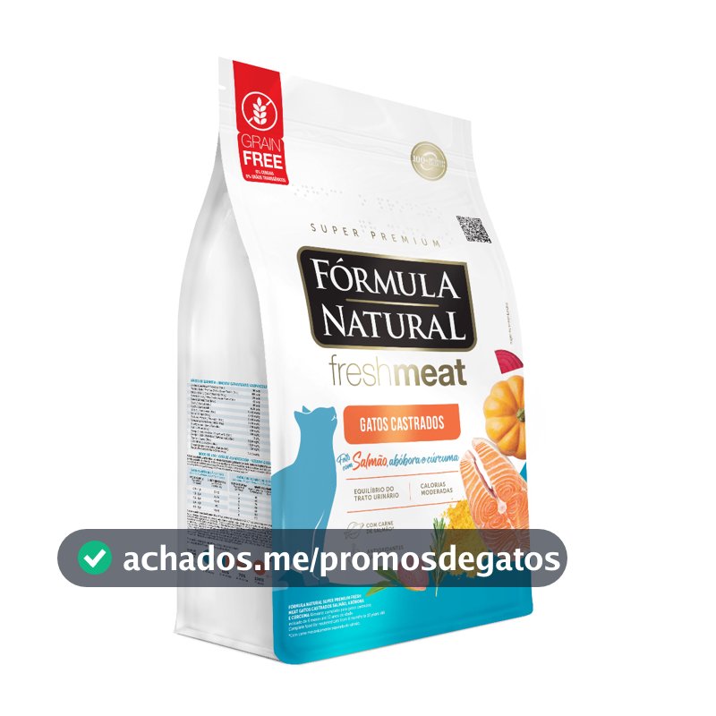 Ração Formula Natural Fresh Meat Gato Castrado Salmão - 10,1kg