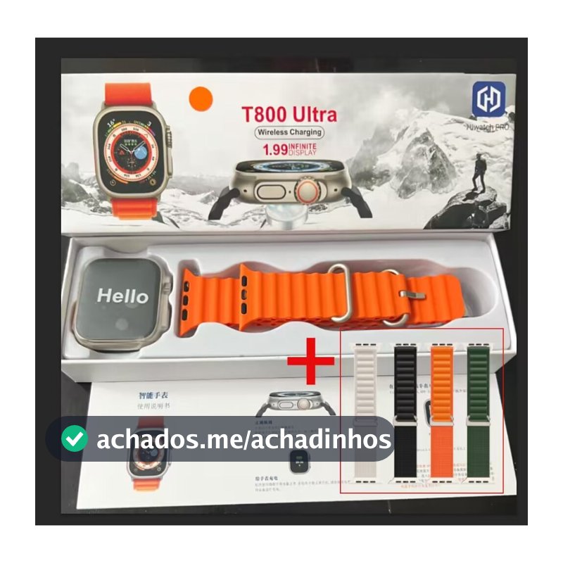 2026 Nova Série 8 Relógio T800 Ultra Smart Watch Esportivo Sem Fio À Prova D'água T800 Ultra2 MAX
