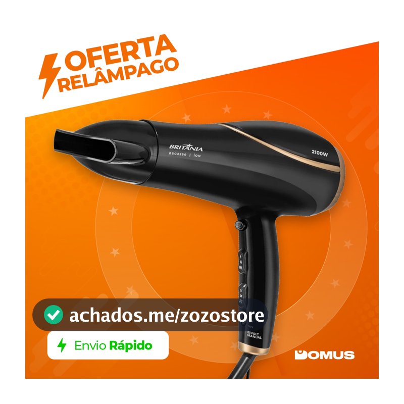 Secador de Cabelo Britânia Bivolt 2100W
