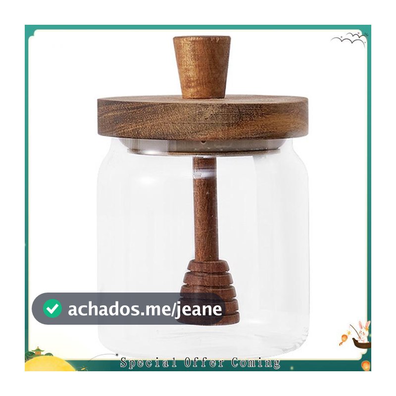 Garrafas De Armazenamento Frascos De Mel Com Tampa Recipiente De Boca Larga Dispensador De Xarope Para Armazenar E