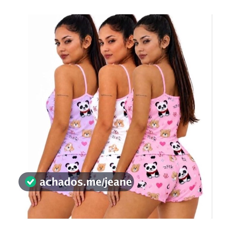KIT COM 03 PIJAMAS SÃO TRÊS CONJUNTOS DE SHORT DOLL PIJAMA FEMININO CORES VARIADAS