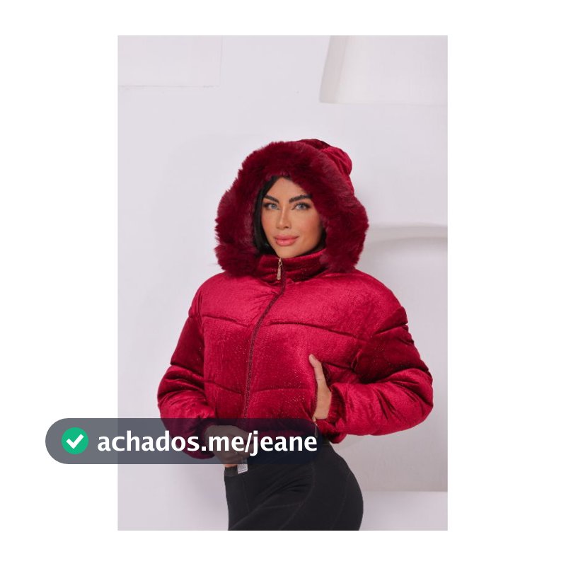 jaqueta puffer feminina tecido Suede toda peluciada por dentro com capuz removível vários cores alta qualidade