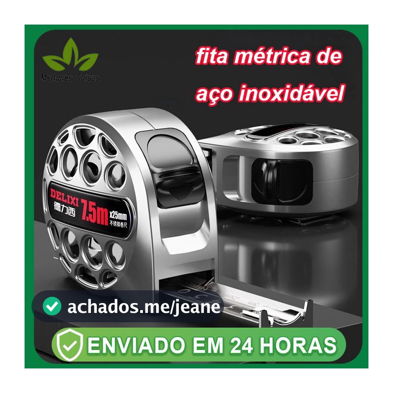 [Garantia de 1 ano] 3/5/7.5M Fita métrica de aço inoxidável de alta precisão