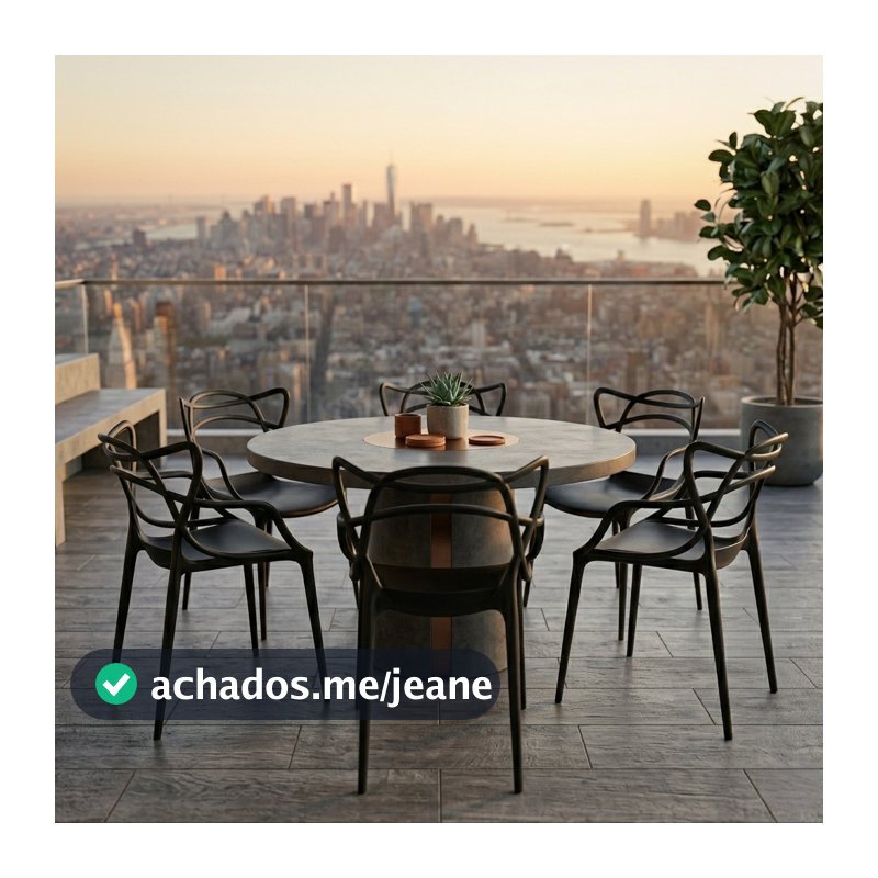 QUEIMA DE ESTOQUE - Kit de 6 Cadeiras Allegra em Polipropileno - Ideal para Ambientes Gourmet