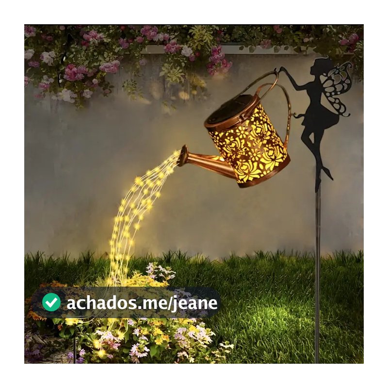 Luzes Solares de Piso e Jardim Estilo Fada Chaleira Decorativas à Prova de Chuva