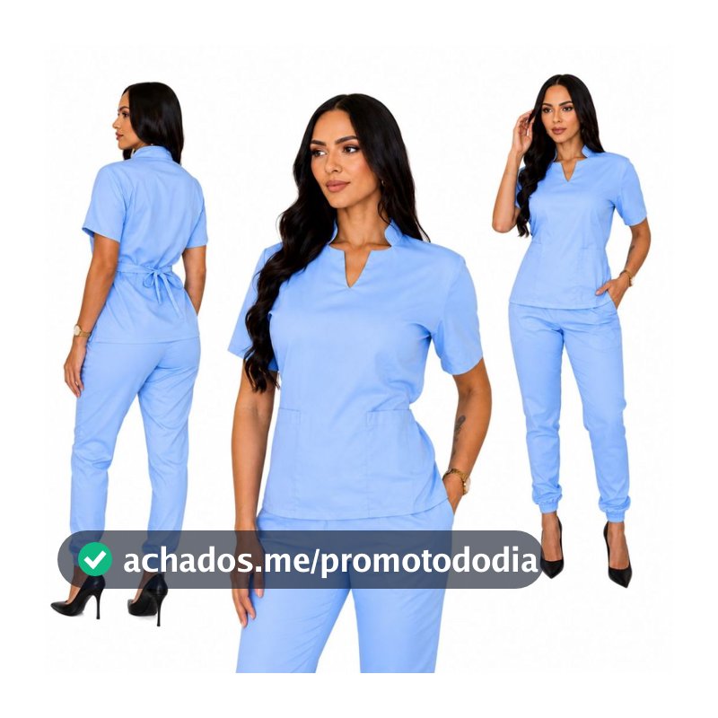Conjunto Scrubs Garbadine Acinturado Pijama Cirurgico Médico Vet Clinica- Envio Imediato