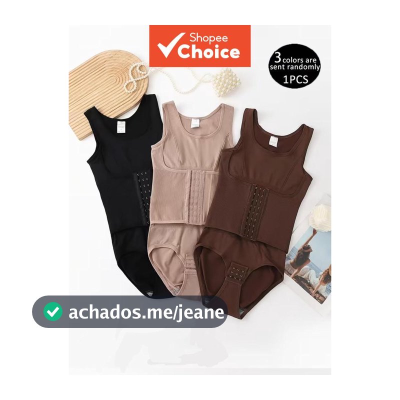 Modelador feminino casual pós-parto, peça única de compressão abdominal, cores sortidas, sem costura