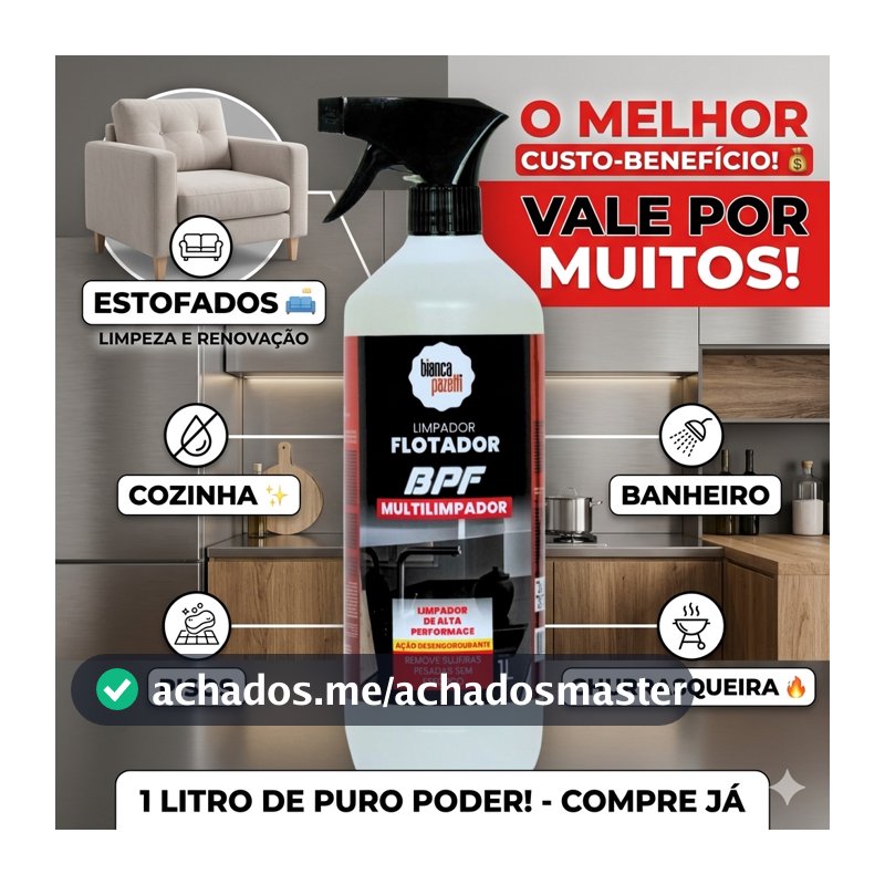 Limpa Tudo Flotador BPf Bianca Pazetti Concentrado1L limpeza geral + Borrifador