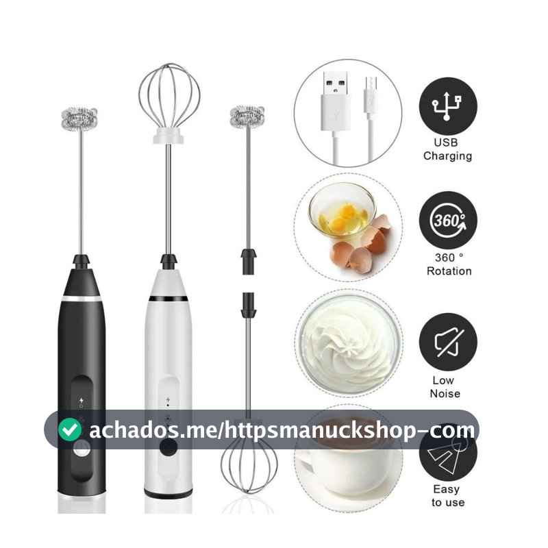 Mini Mixer Misturador Bebidas Ovos Portátil Elétrico Bateria 008
