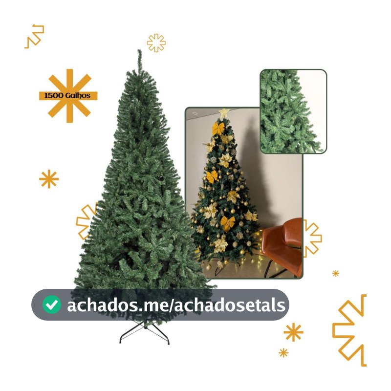 Arvore De Natal Pinheiro 1,5m 1,8m 2,1m 2,4m Tamanho até 1500 Galhos Tradicional Decoração LuvinCo