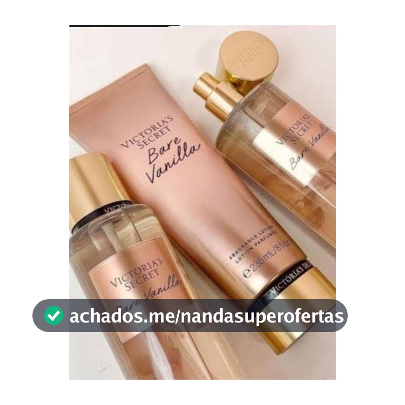 Kit Body Splash + Loção Hidratante Top Baunilha Bare Creme de HIdratação Perfume Corporal Inspiração