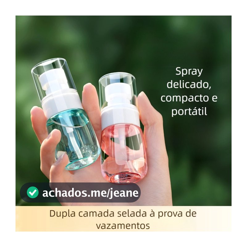 Frasco Spray Recarregável Portátil Loção Sabonete Líquido
