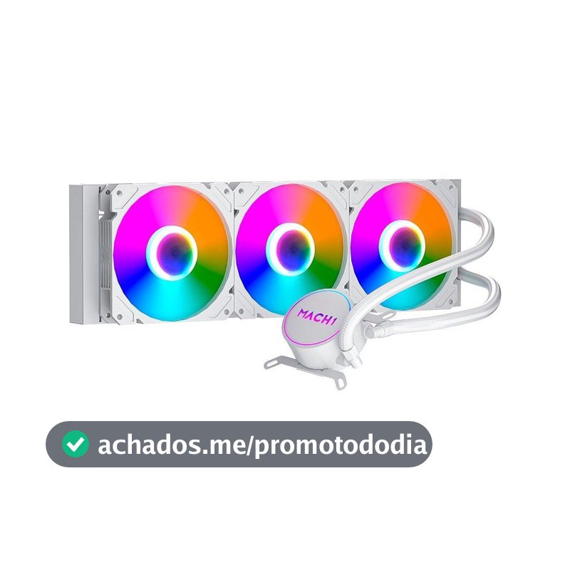 Water Cooler MACH1 Logic, RGB, 360mm, AMD e Intel, Branco - GK360W