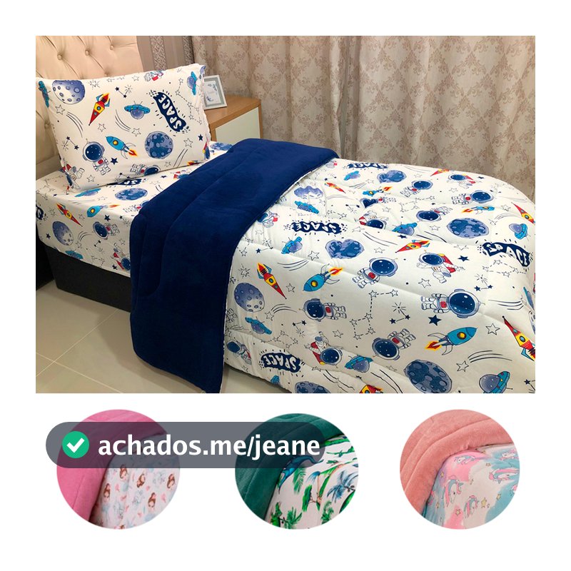 Coberdrom Edredom Grosso Colcha De Solteiro Infantil Menina/ Menino - Inverno - Manta Soft Plush e Algodão Macio