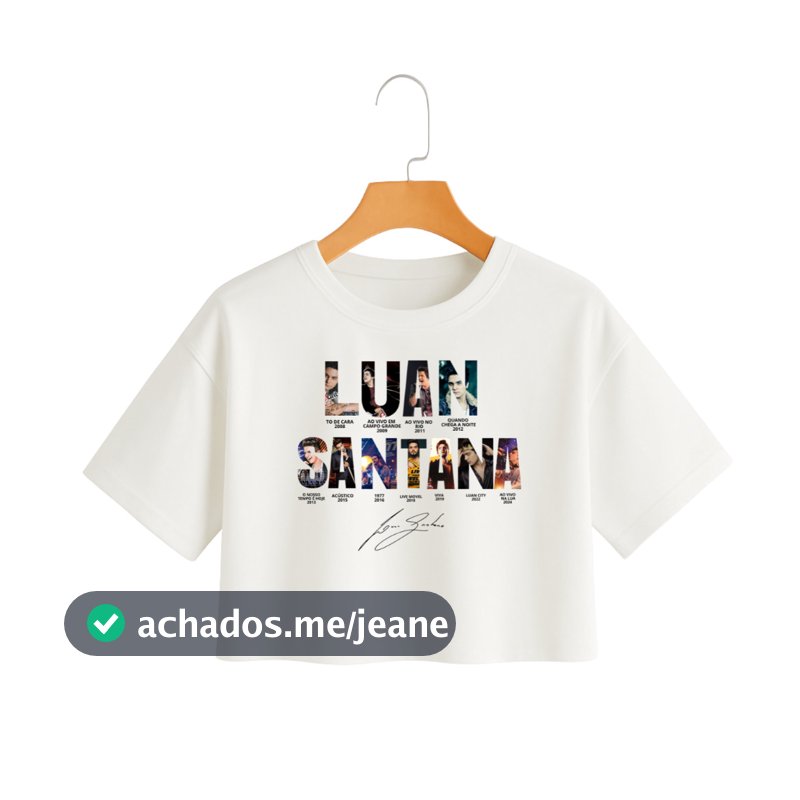 BLUSA CROPPED FEMININO LUAN SANTANA ASSINATURA ROUPA SHOW SERTANEJO
