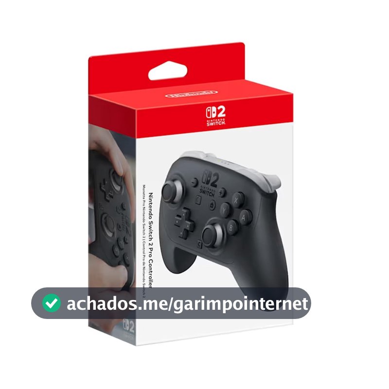 Controle Pro 2 Sem Fio Nintendo Switch 2 Original - 12 meses garantia