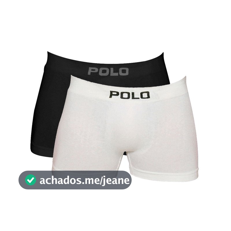 Kit 2 Cuecas Polo 781 Algodão Boxer Sem Costura - Sortido