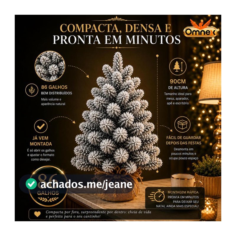 Arvore De Natal De Mesa Premium Luxo Verde ou Nevada Pinheiro Decoração 45cm 60cm ou 90cm