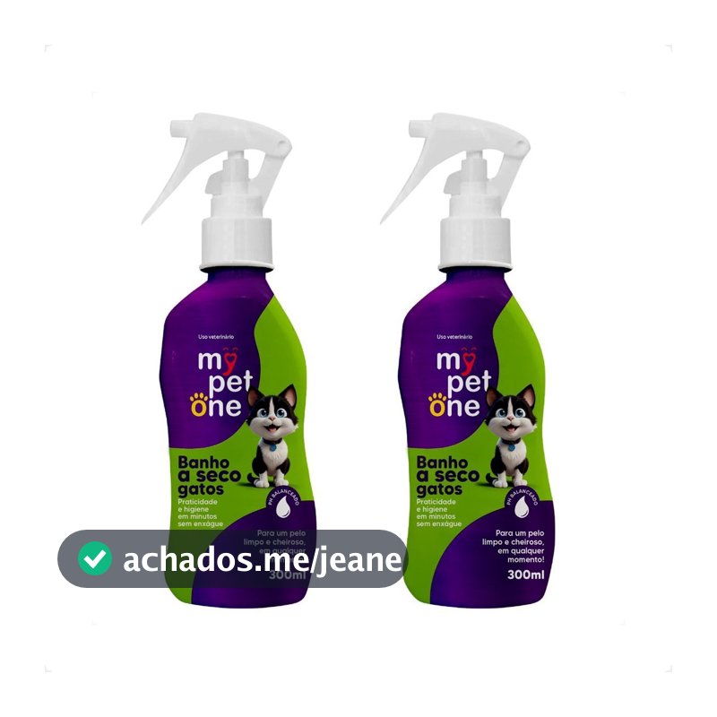 Kit 2 Banho a Seco para Gatos 300mL - MyPetOne