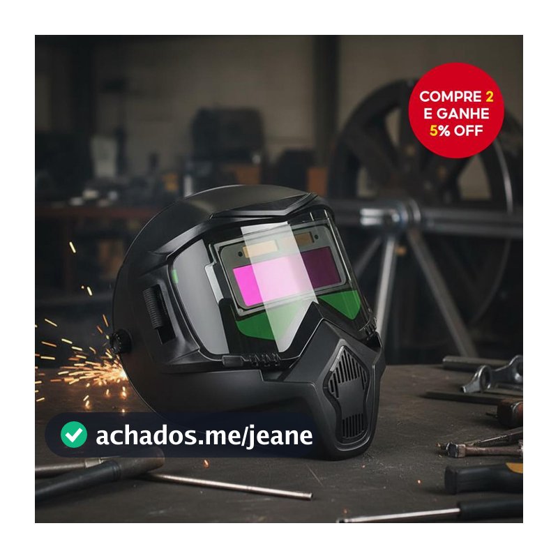 Máscara de Soldagem Automática com Lentes de Filtro de Luz Capacete Anti-Reflexo para Soldadores