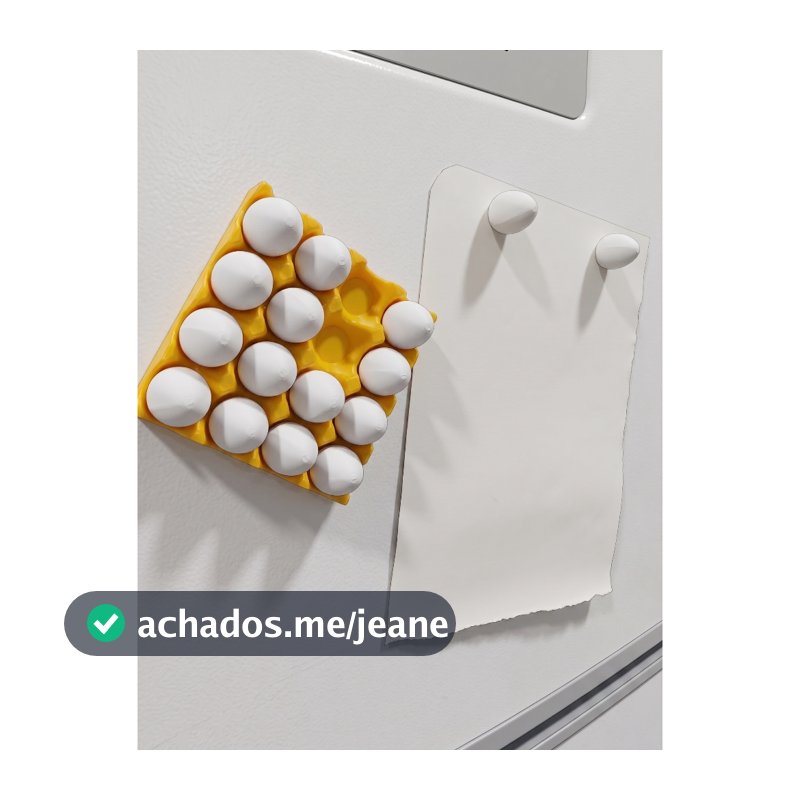 Ímã de Geladeira Cartela 16 Ovos Removíveis Criativo Porta Recados Fotos Decoração Cozinha Neodímio